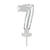 SALE Folienballon Cake Topper Zahl 7 Silber, ca. 13 cm - Ziffer: 7