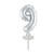 SALE Folienballon Cake Topper Zahl 9 Silber, ca. 13 cm - Ziffer: 9