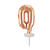 NEU Folienballon Cake Topper Zahl 0 Rosgold, ca. 13 cm