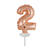 NEU Folienballon Cake Topper Zahl 2 Roségold, ca. 13 cm - Ziffer: 2