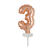 NEU Folienballon Cake Topper Zahl 3 Rosgold, ca. 13 cm - Ziffer: 3