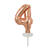 NEU Folienballon Cake Topper Zahl 4 Rosgold, ca. 13 cm - Ziffer: 4