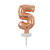 NEU Folienballon Cake Topper Zahl 5 Rosgold, ca. 13 cm - Ziffer: 5