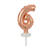 NEU Folienballon Cake Topper Zahl 6 Rosgold, ca. 13 cm - Ziffer: 6