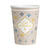 NEU Becher Eid Mubarak Papier 250 ml Gold metallic, 8 Stck - Papp-Becher 250ml, 8 Stck