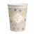 NEU Becher Eid Mubarak Papier 250 ml Gold metallic, 8 Stck - Papp-Becher 250ml, 8 Stck