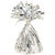 Gewicht fr Heliumballon / Folienballon mit Folienfransen, Gewicht: ca. 170 g, Farbe: Silber - Silber