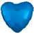 NEU Folienballon Herz, ca. 43cm, metallic blau - Blau