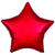 NEU Folienballon Stern, ca. 48cm, metallic rot - Rot