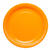 NEU Papp-Teller rund, ca. 23cm, orange, 8 Stck - Orange