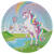 NEU Papp-Teller Einhorn, ca. 23cm, 8 Stck