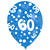 Luftballon Happy 60th Birthday, Bunt, 6 Stk.