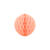 Wabenball / Dekoball aus Papier - Hell-Orange, 40 cm - Hell-Orange