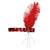 Charleston-Band Flapper, rot mit Federn Bild 2