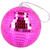 NEU Deko Discokugel 15cm, mit Aufhnger, pink - Pink