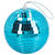 NEU Deko Discokugel 15cm, mit Aufhnger, blau - Blau