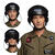 NEU Helm Jet-Pilot Airborne, mit verstellbarem Visier, schwarz