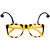 Brille Biene, gelb-schwarz, mit Fühlern