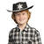 Hut Cowboy schwarz mit Stern fr Kinder