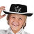 Hut Cowboy schwarz mit Stern für Kinder