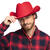 Hut Cowboy Classic Color aus Filz, rot Bild 3