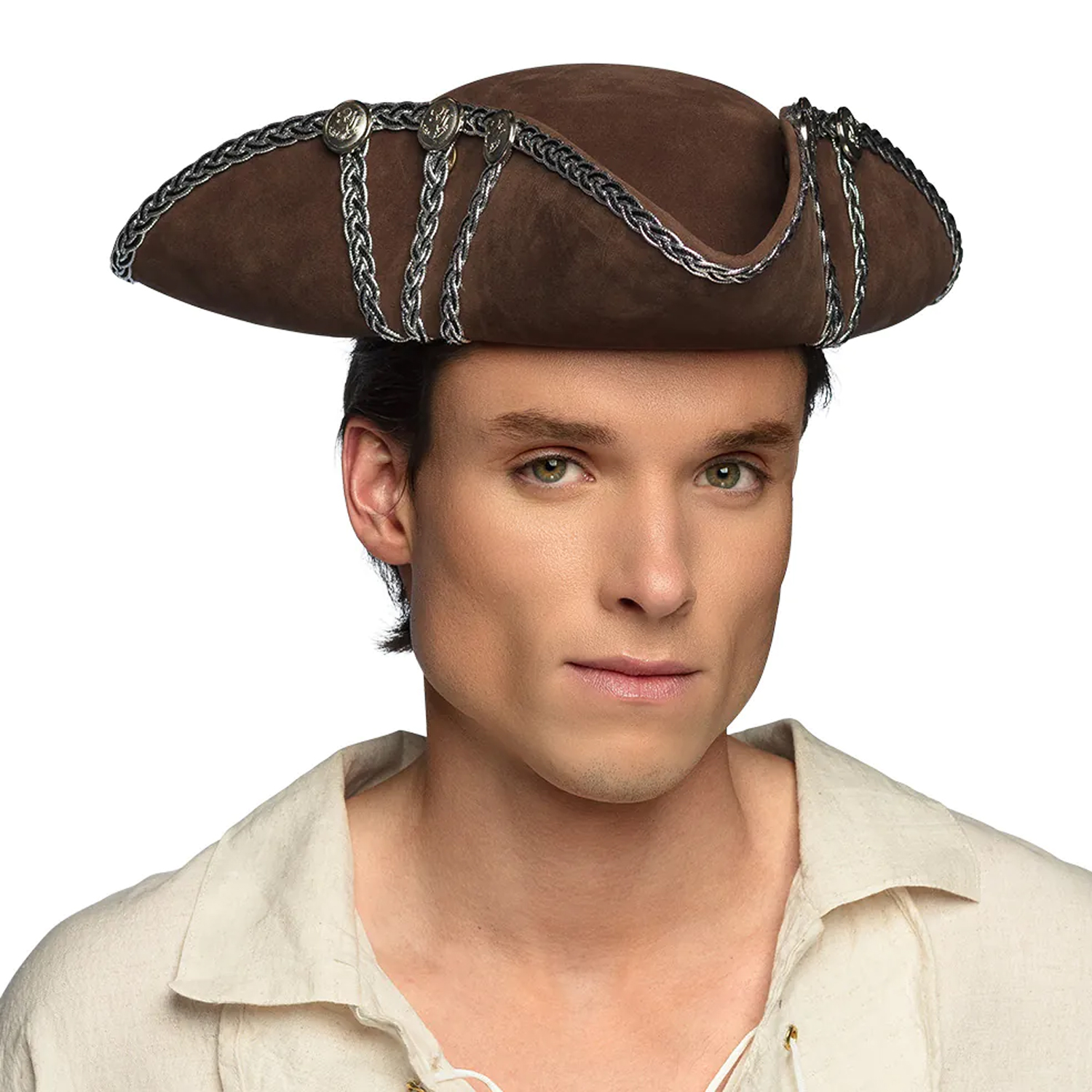 NEU Piratenhut Alistair in Lederoptik, braun Bild 2