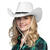 Hut Cowgirl mit Hutband und Nieten, wei� Bild 2