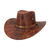 Hut Cowboy Outlaw, Lederoptik, Einheitsgre, Braun