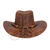 Hut Cowboy Outlaw, Lederoptik, Einheitsgre, Braun Bild 2