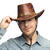 Hut Cowboy Outlaw, Lederoptik, Einheitsgre, Braun Bild 3