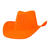 Hut Cowboy Blaze, Einheitsgre, Neon-Orange - Neon-Orange