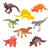 NEU Mitgebsel / Gastgeschenk fr Kindergeburtstag Partyspiele / Spielzeug, Spielzeug-Dinos, 7cm, 8 Stck