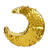 NEU Pinata Mond, mit Flitterfolie bedeckt, gold, 44x44cm