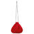Beutel in Samtoptik, rot, 27 cm