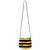 Tasche Biene, mit Reissverschluss, gelb-schwarz gestreift, 18 x 19 cm