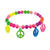 Armband Hippie, regenbogen, mit Peacezeichen Bild 2