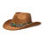 Hut Cowboy Festival, mit Boho-Hutband, Braun, Einheitsgre