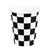 NEU Papp-Becher Racing, schwarz-weiß, ca. 210ml, 10 Stück - Papp-Becher