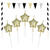 NEU Kuchendekoration / Cake-Topper Party Time, 5 Kerzen und Mini-Wimpelkette