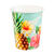 NEU Papp-Becher Paradies Hawaii, ca. 210ml, 10 Stck - Papp-Becher