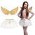 NEU Kinder-Kostm Set Engelchen mit Flgel und Tutu, gold, Einheitsgre