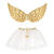 NEU Kinder-Kostm Set Engelchen mit Flgel und Tutu, gold, Einheitsgre Bild 2