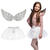 NEU Kinder-Kostm Set Engelchen mit Flgel und Tutu, silber, Einheitsgre