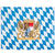 Fahne Bayern mit Wappen, 90 x 150 cm, Bayrische Dekoration, Bayrisches Fest, Blau-Wei