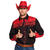 Herren-Hemd Cowboy, schwarz-rot, Gr. M - Größe M