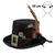 Hut Steampunk Zylinder, schwarz mit Federn Bild 3
