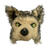 NEU Plsch-Halbmaske Wolf / Werwolf, braun meliert