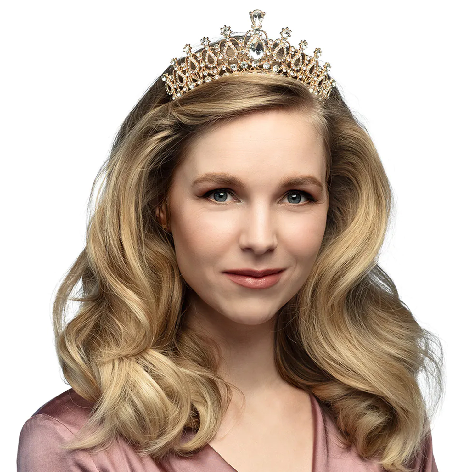 NEU Diadem Knigin Sophia, mit Schmucksteinen Bild 4