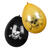 NEU Latex-Ballons Piraten mit Totenkopf, schwarz-gold, ca. 25cm, 6 Stück - Latex-Ballons