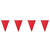 NEU Wimpelkette aus Stoff, rot, 6m, 15 Flaggen � 26x18cm, Polyester - rot